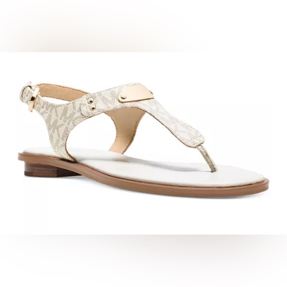 Michael Kors MK Plate Thong Sandals BRAND NEW NEVER WORN - Picture 2 of 6